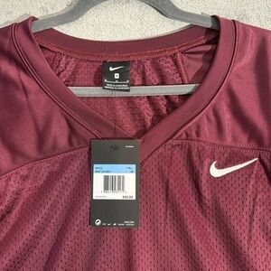 Nike Football Practice Jersey Vapor Mesh Burgundy Medium Swoosh Athletic Shirt